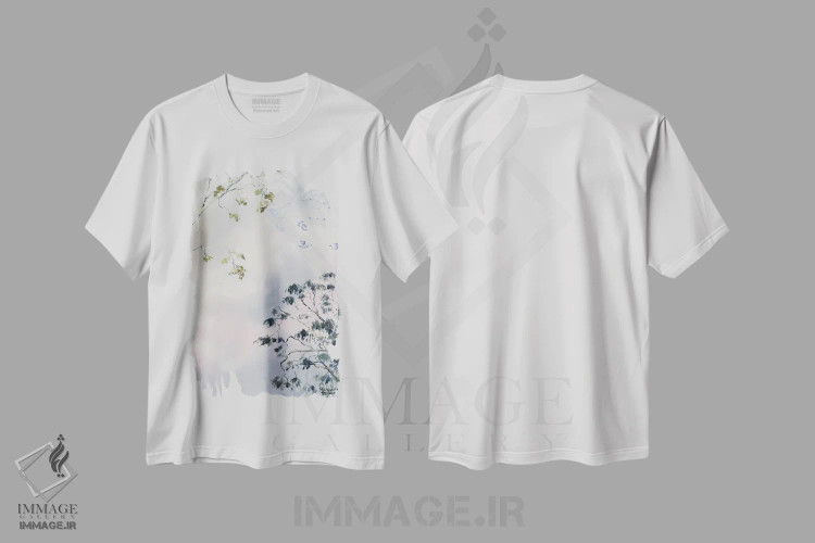 تیشرت سفید طرح دار – تیشرت هنری گلدار ,درخشش جاکاراندا در بریزبن اثر مردیت هاوس فروشگاه ایماژ