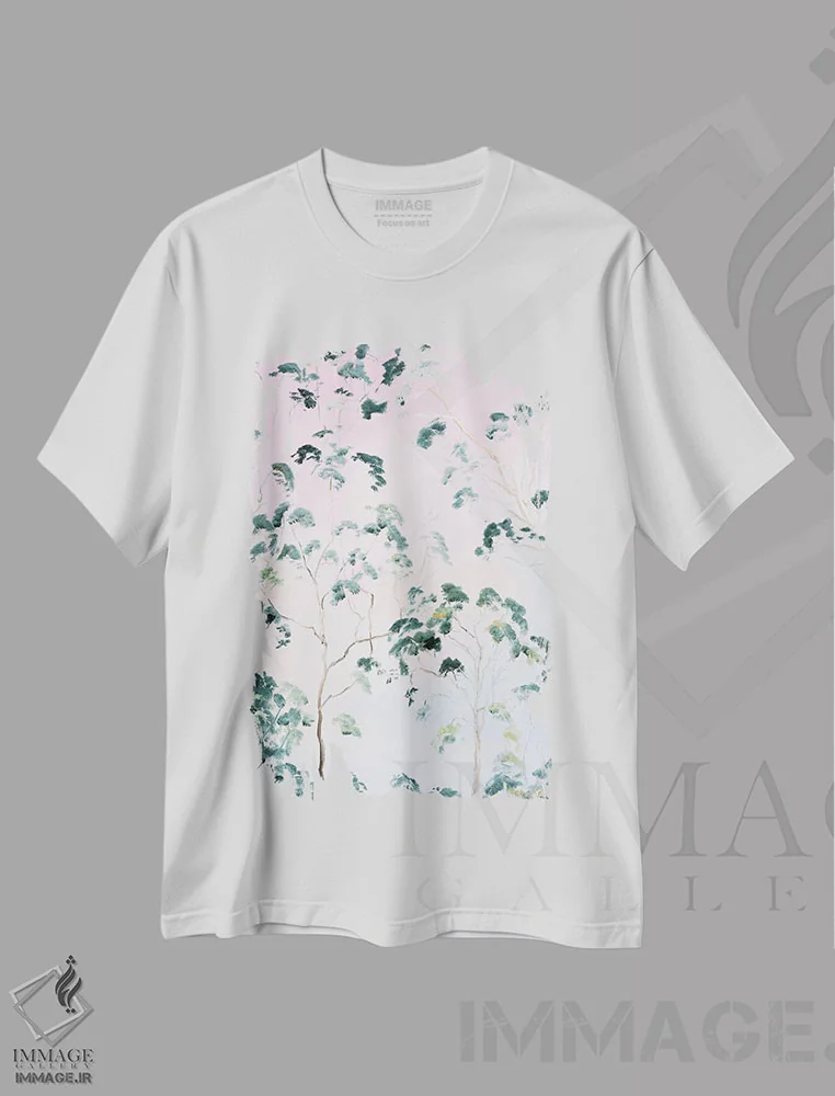تیشرت سفید طرح دار – تیشرت هنری ,درخشش آخرین پرتوهای روز اثر مردیت هاوس immage.ir