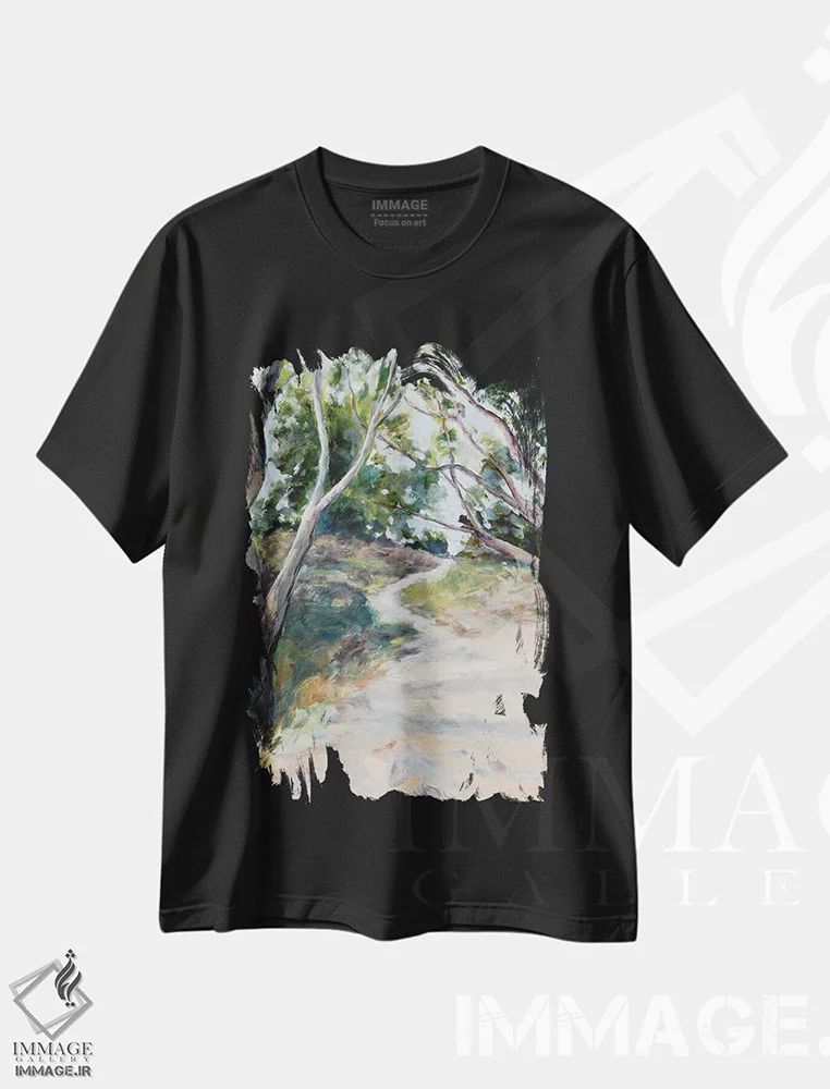 تیشرت مشکی طرح دار – تیشرت ساحلی ,مسیر ساحلی اثر مردیت هاوس immage.ir