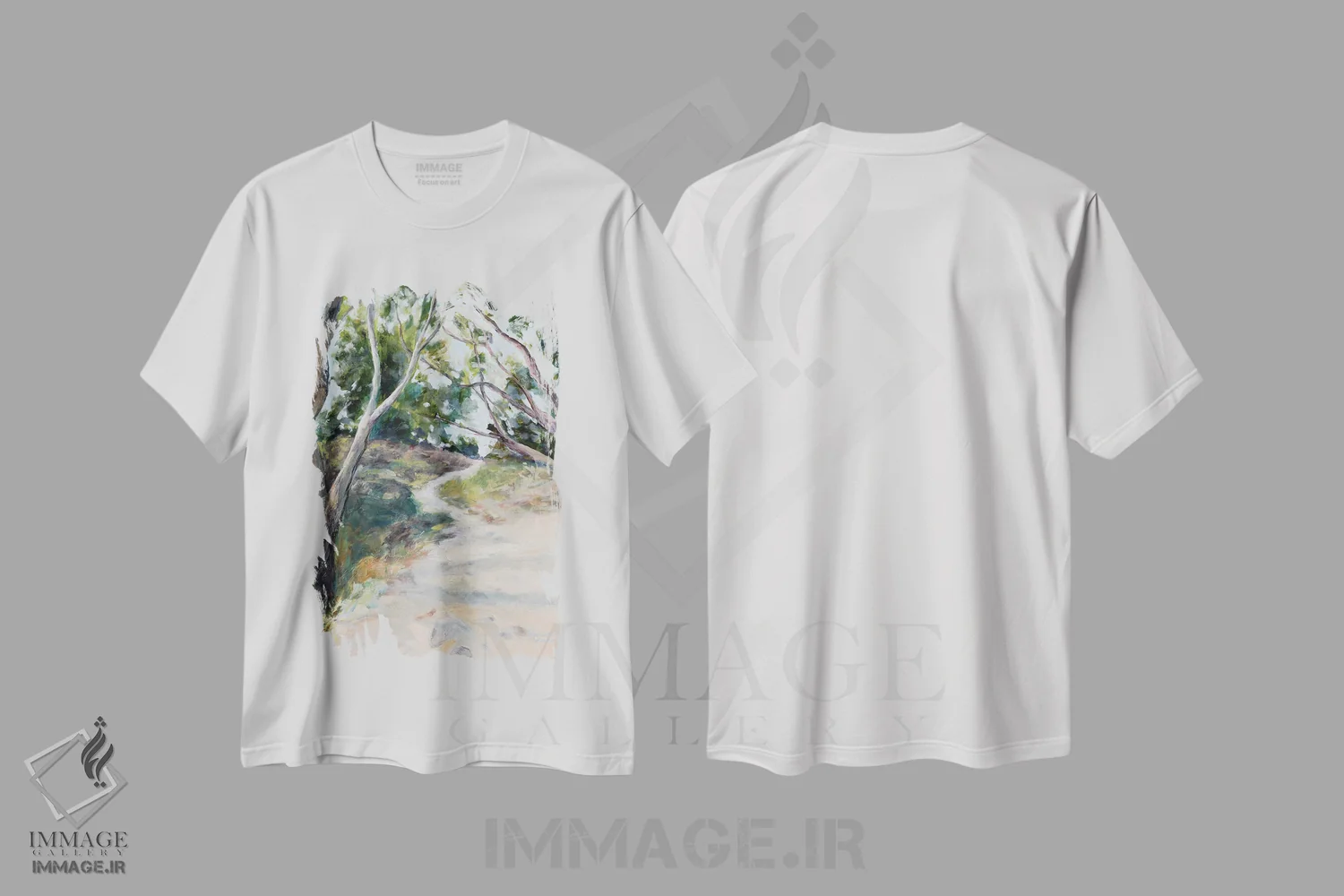 تیشرت سفید طرح دار – تیشرت ساحلی ,مسیر ساحلی اثر مردیت هاوس فروشگاه ایماژ