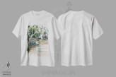 تیشرت سفید طرح دار – تیشرت ساحلی ,مسیر ساحلی اثر مردیت هاوس فروشگاه ایماژ