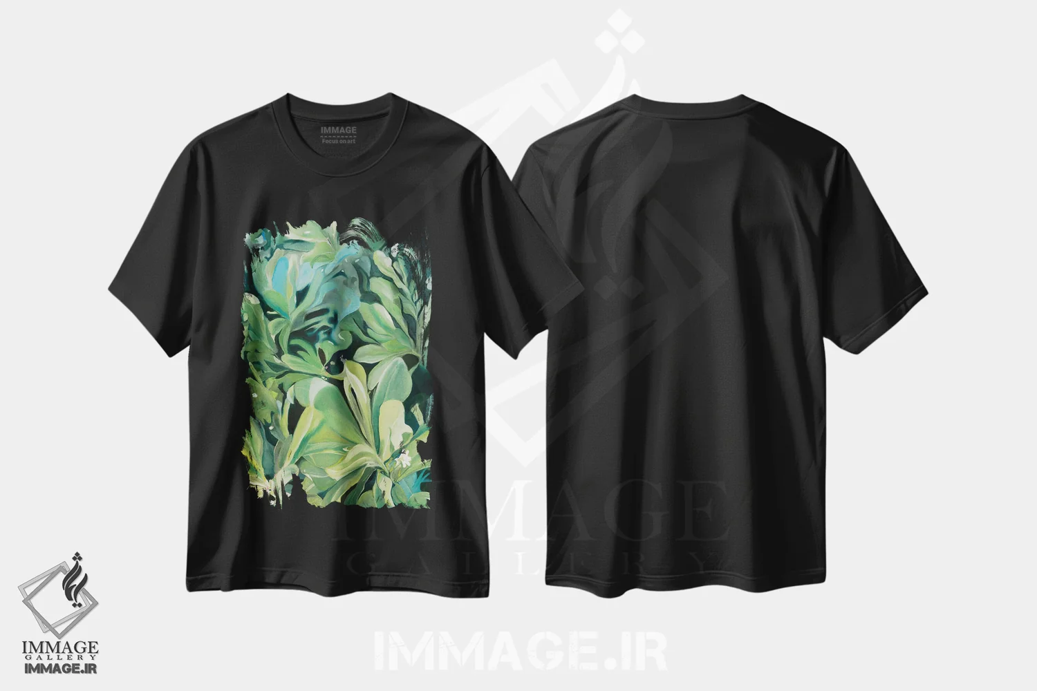 تیشرت مشکی طرح دار – تیشرت گل ,افسانه ناوپاکا اثر مردیت هاوس فروشگاه ایماژ