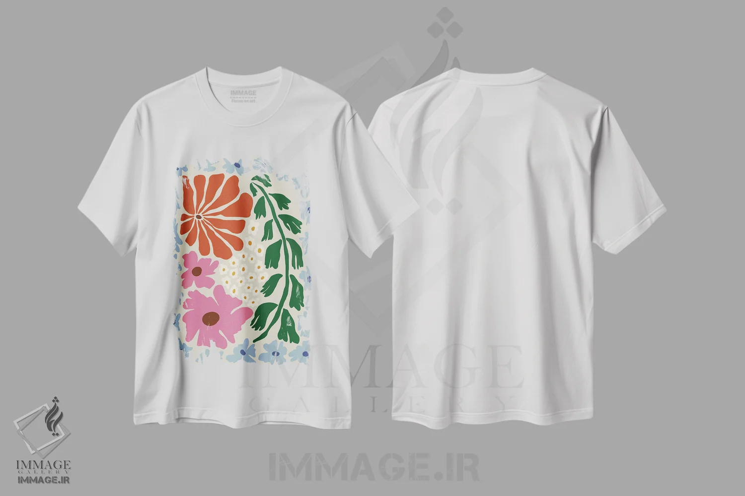 تیشرت سفید طرح دار – تیشرت طبیعت ,"گم شده در طبیعت" اثر استودیو هنری میهو immage.ir