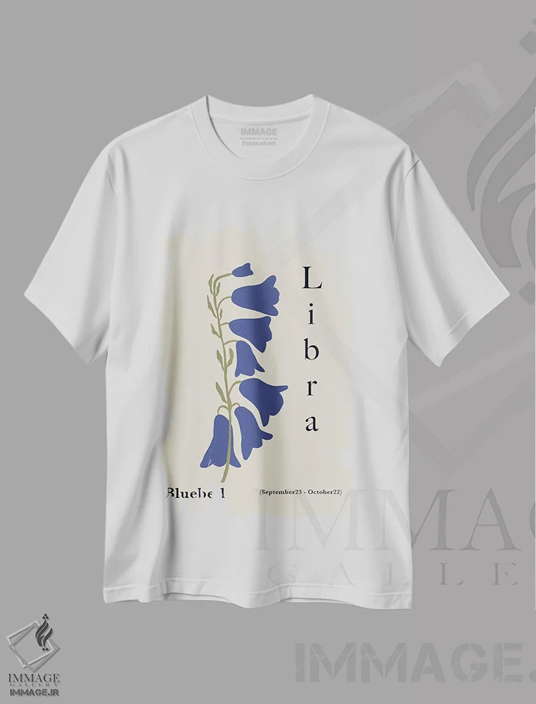 تیشرت سفید طرح دار – تیشرت هنری ,"بلبل میزان" اثر استودیو هنری میهو فروشگاه ایماژ