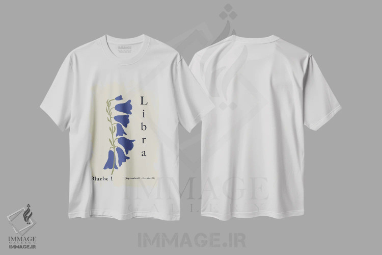 تیشرت سفید طرح دار – تیشرت هنری ,"بلبل میزان" اثر استودیو هنری میهو فروشگاه ایماژ
