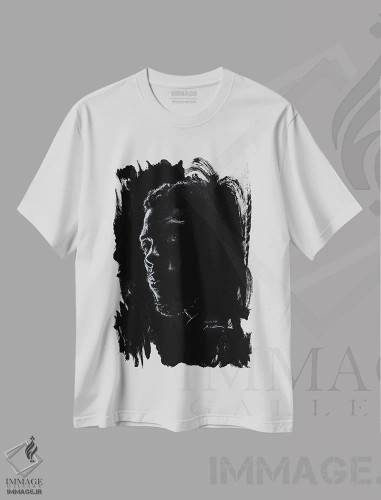 تیشرت سفید طرح دار – تیشرت هنری ,"چدویک بوزمن" اثر مارک لمان فروشگاه ایماژ