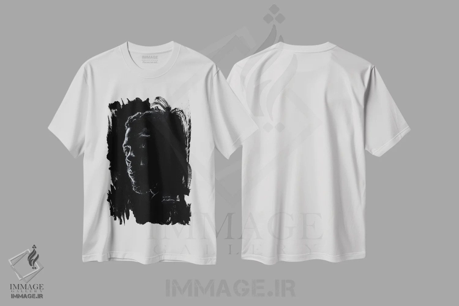 تیشرت سفید طرح دار – تیشرت هنری ,"چدویک بوزمن" اثر مارک لمان فروشگاه ایماژ