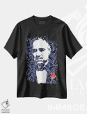 تیشرت مشکی طرح دار – تیشرت سینمایی ,"دان ویتو کورلئونه " اثر کریستین میلئو immage.ir
