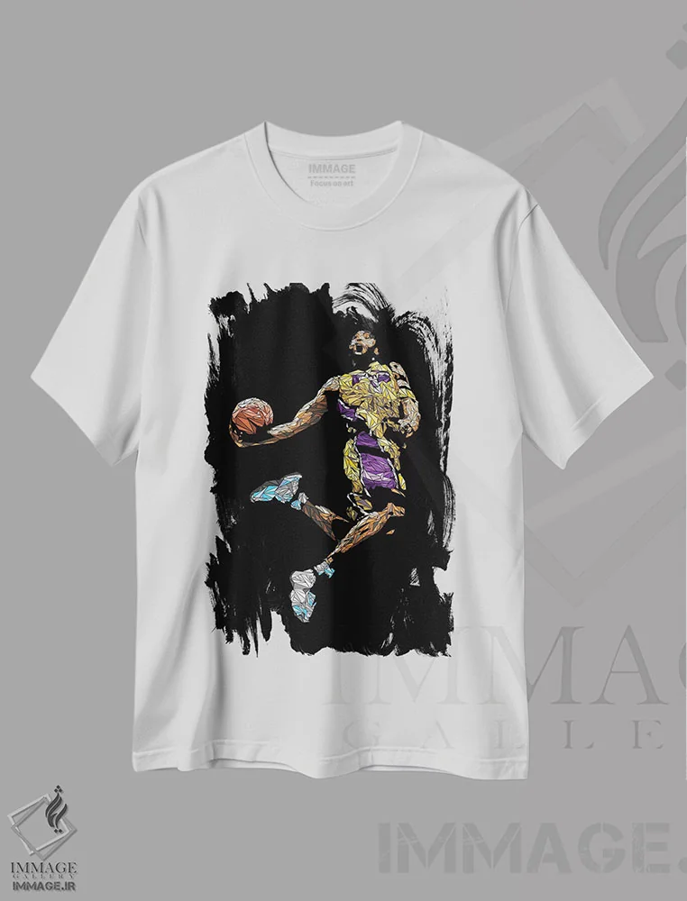 تیشرت سفید طرح دار – تیشرت اسپرت ,کوبی اثر کریستین میلئو فروشگاه ایماژ
