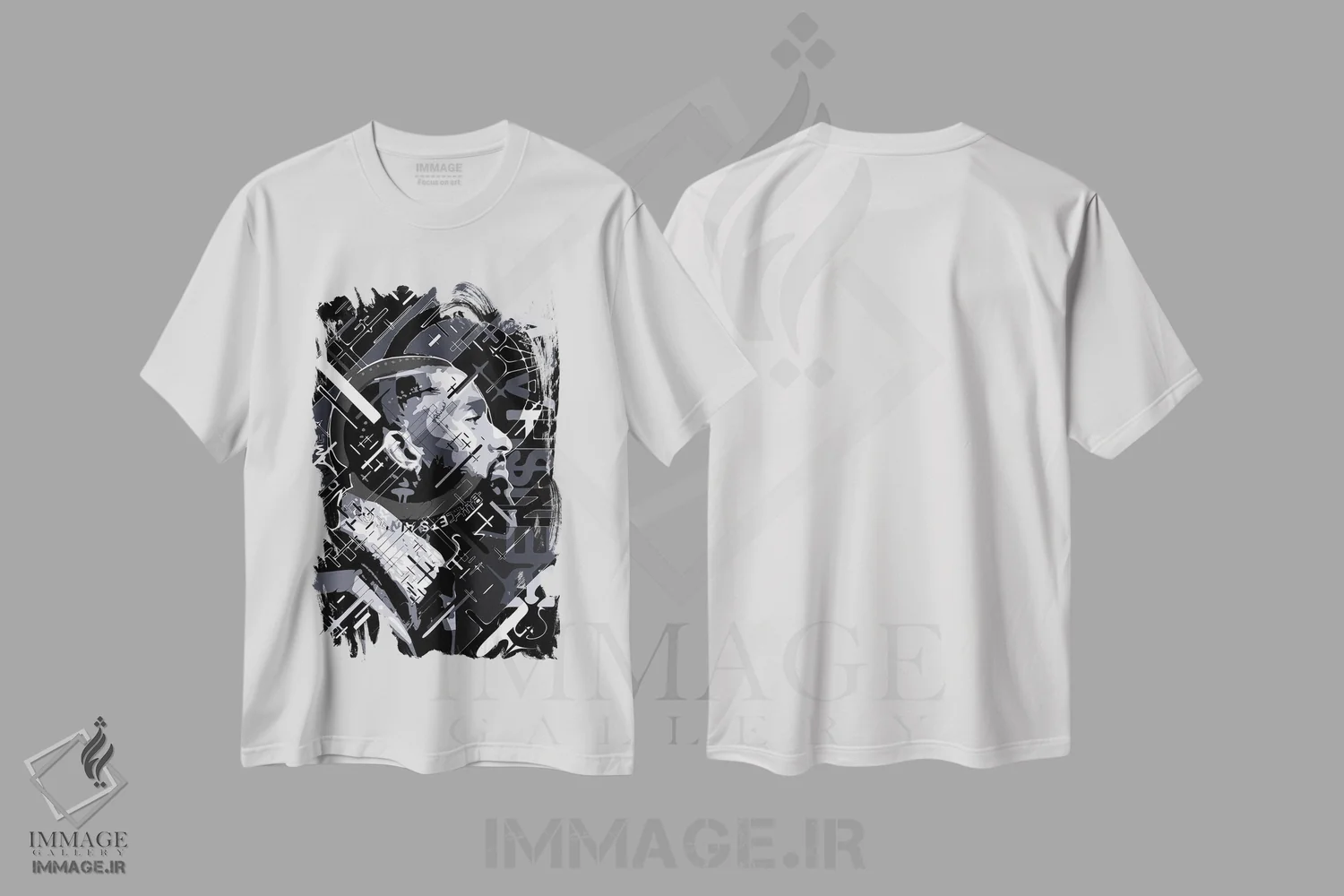 تیشرت سفید طرح دار – تیشرت تایپوگرافی ,نیپسی اثر کریستین میلئو فروشگاه ایماژ