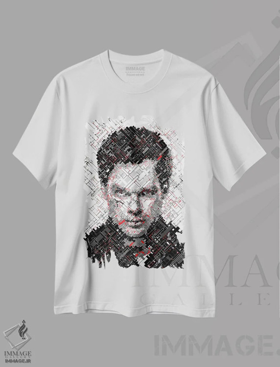 تیشرت سفید طرح دار – تیشرت سریال ,دکستر اثر کریستین میلئو immage.ir