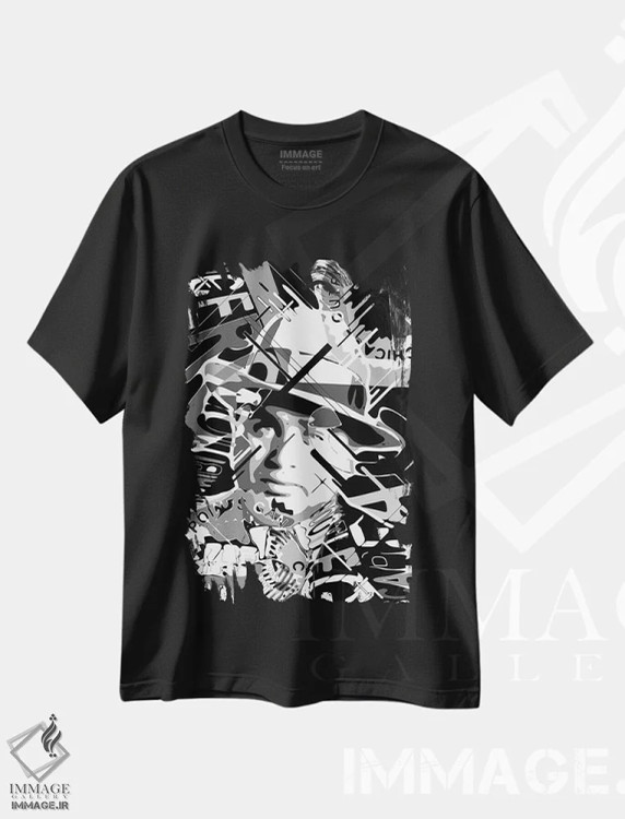 تیشرت مشکی طرح دار – تیشرت وینتیج مردانه ,آل کاپون اسکارفیس اثر کریستین میلئو فروشگاه ایماژ