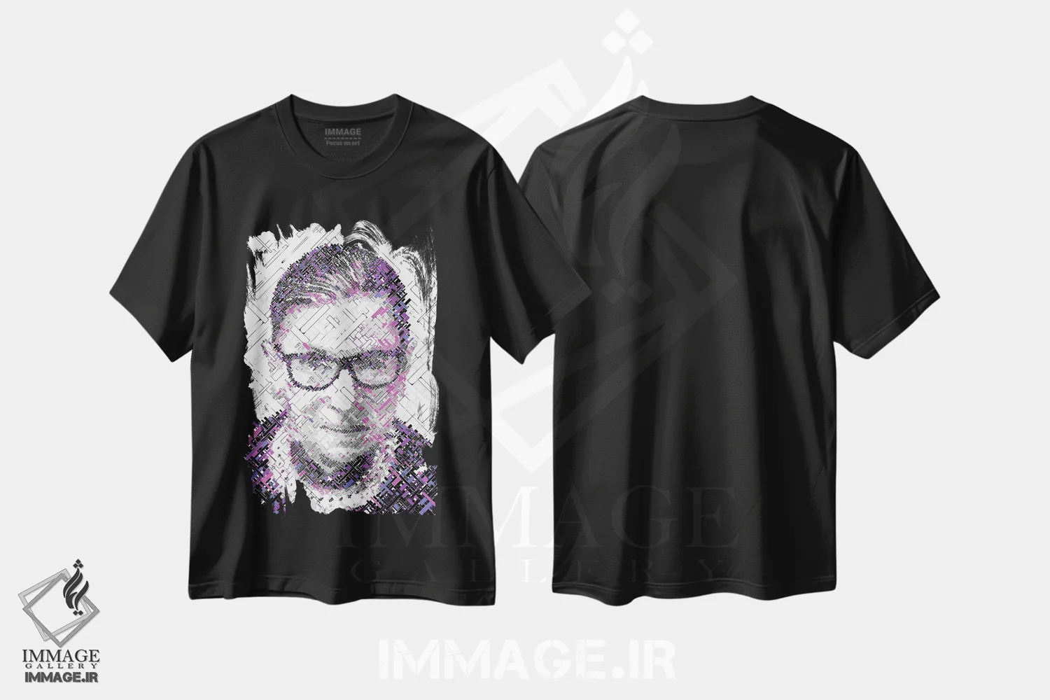 تیشرت مشکی طرح دار – تیشرت هنری زنانه ,آر.بی.جی اثر کریستین میلئو immage.ir