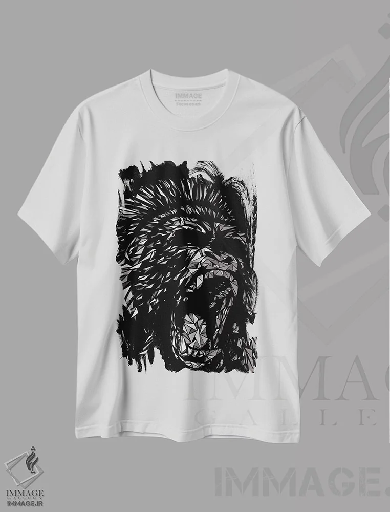 تیشرت سفید طرح دار – تیشرت طبیعت ,گوریل اثر کریستین میلئو فروشگاه ایماژ