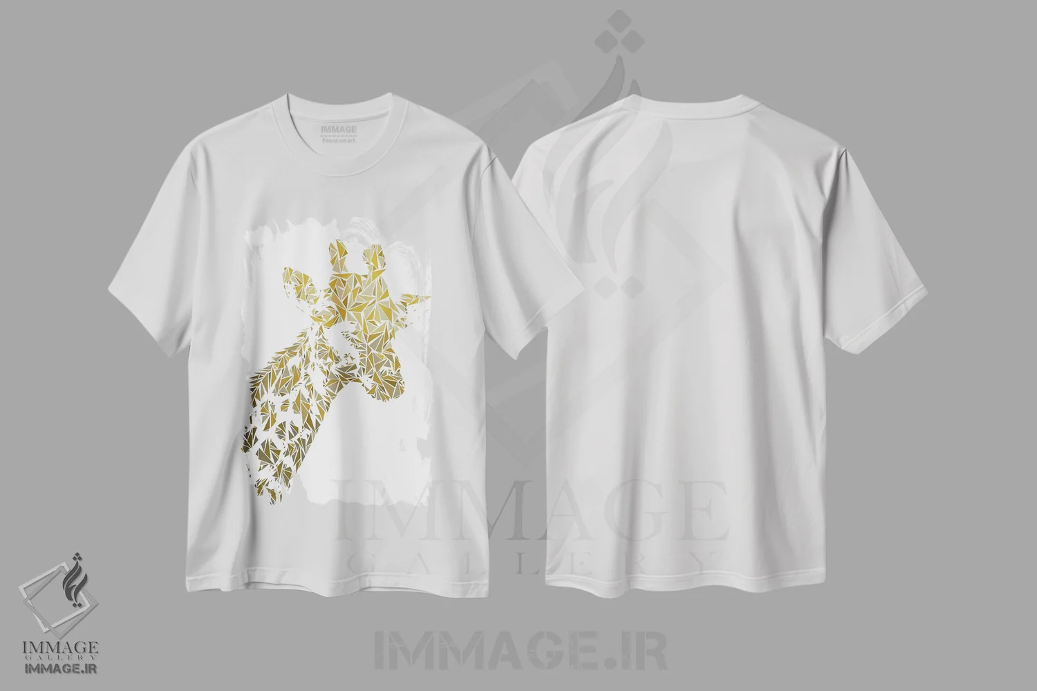 تیشرت سفید طرح دار – تیشرت حیوانات ,زرافه اثر کریستین میلئو فروشگاه ایماژ