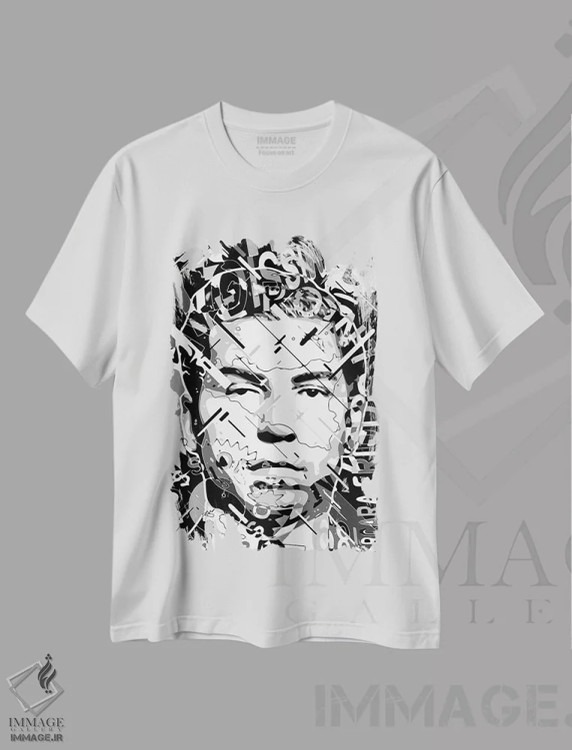 تیشرت سفید طرح دار – تیشرت گرافیکی ,چارلز لاکی لوسیانو اثر کریستین میلئو immage.ir