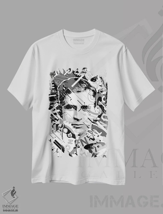 تیشرت سفید طرح دار – تیشرت گرافیکی ,مایر لانسکی اثر کریستین میلئو فروشگاه ایماژ