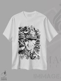 تیشرت سفید طرح دار – تیشرت گرافیکی ,باگزی سیگل اثر کریستین میلئو فروشگاه ایماژ