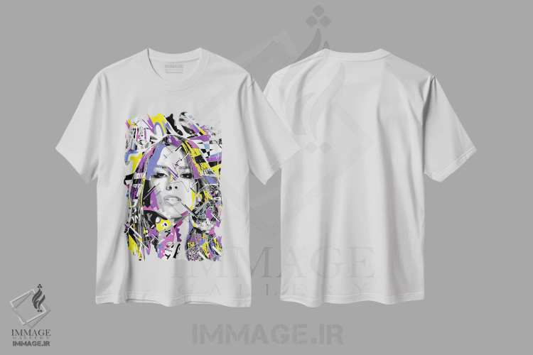تیشرت سفید طرح دار – تیشرت موسیقی ,آلیشا کیز اثر کریستین میلئو فروشگاه ایماژ