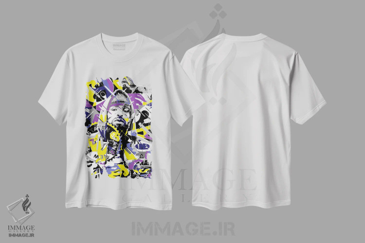 تیشرت سفید طرح دار – تیشرت موسیقی ,متد من اثر کریستین میلئو فروشگاه ایماژ