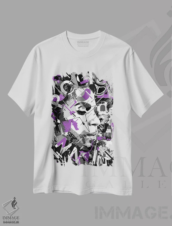 تیشرت سفید طرح دار – تیشرت وینتیج ,پرینس اثر کریستین میلئو فروشگاه ایماژ