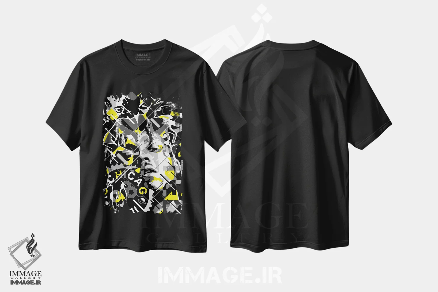 تیشرت مشکی طرح دار – تیشرت موسیقی ,جویس ورلد اثر کریستین میلئو فروشگاه ایماژ