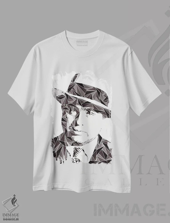 تیشرت سفید طرح دار – تیشرت وینتیج مردانه ,آل کاپون اثر کریستین میلئو immage.ir