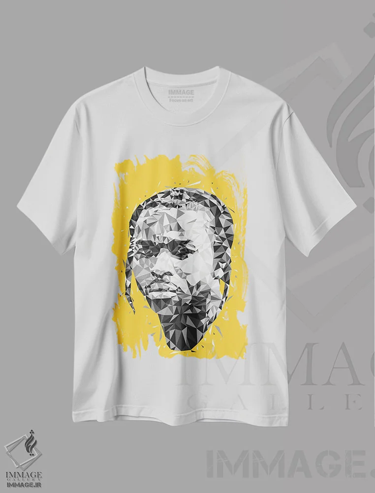 تیشرت سفید طرح دار – تیشرت پاپ آرت ,لو پلی پاپ اسموک اثر کریستین میلئو فروشگاه ایماژ