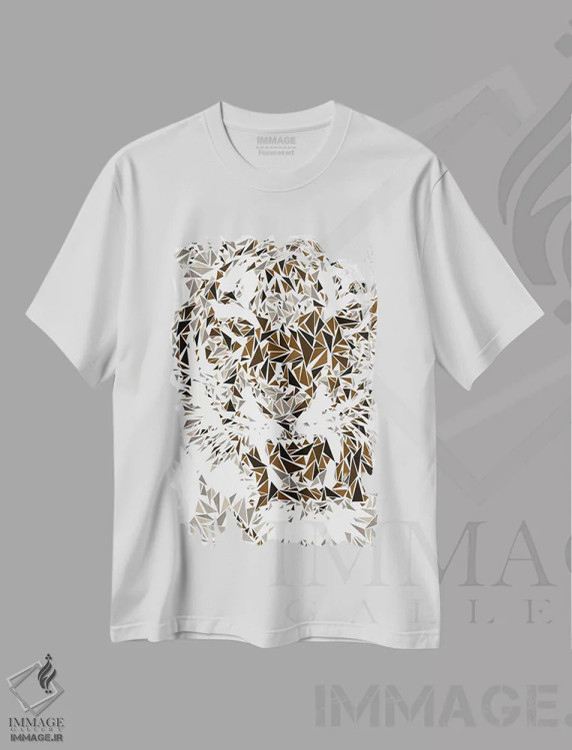 تیشرت سفید طرح دار – تیشرت حیوانات ,ببر اثر کریستین میلئو فروشگاه ایماژ