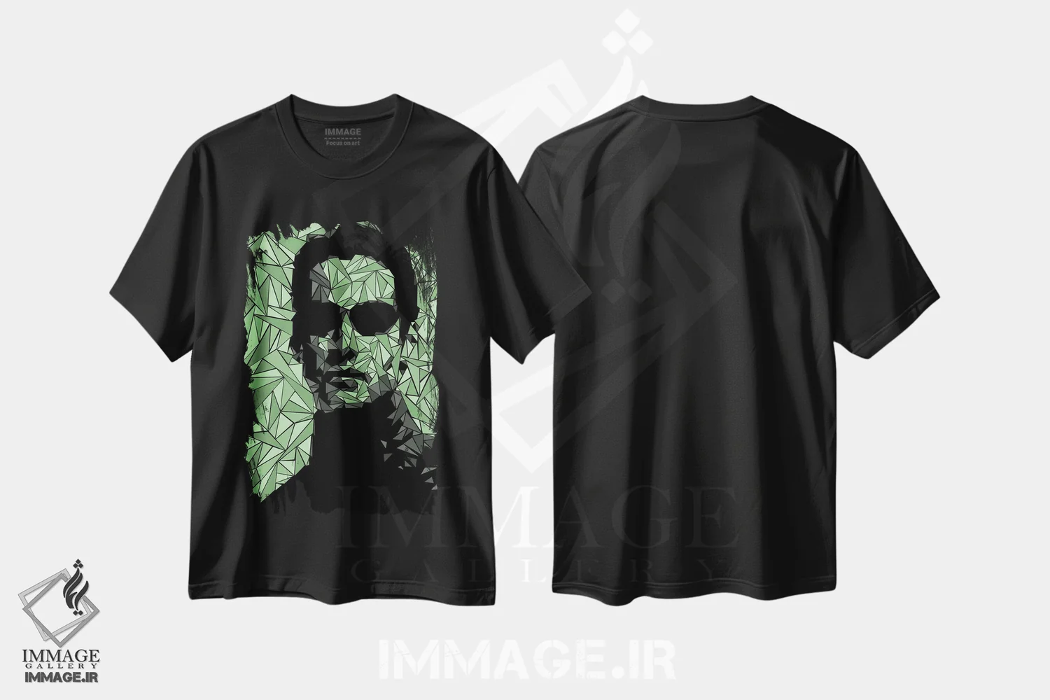تیشرت مشکی طرح دار – تیشرت گرافیکی ,نئو اثر کریستین میلئو فروشگاه ایماژ