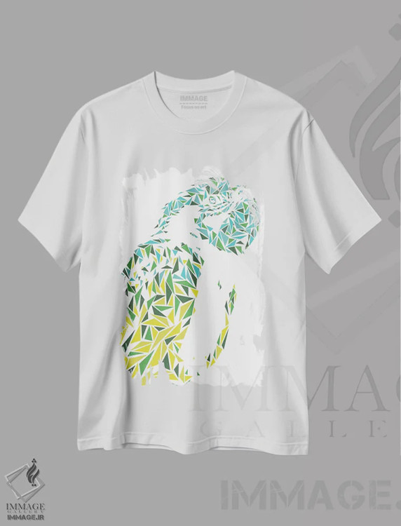 تیشرت سفید طرح دار – تیشرت حیوانات ,طوطی آرا اثر کریستین میلئو immage.ir