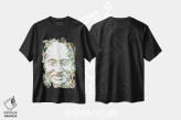 تیشرت مشکی طرح دار – تیشرت هنری ,گاندی اثر کریستین میلئو immage.ir