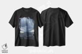 تیشرت مشکی طرح دار – تیشرت طبیعت ,ابرهای طوفانی بالای دریا اثر مایک کیف فروشگاه ایماژ