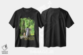 تیشرت مشکی طرح دار – تیشرت حیوانات ,فیل و سگ در جنگل نشسته اند اثر مایک کیف فروشگاه ایماژ
