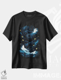 تیشرت مشکی طرح دار – تیشرت نجوم ,شب پرستاره اثر مایک کیف فروشگاه ایماژ