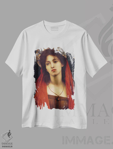 تیشرت سفید طرح دار – تیشرت هنری ,نقاشی مادلنا اثر مایک کیف فروشگاه ایماژ