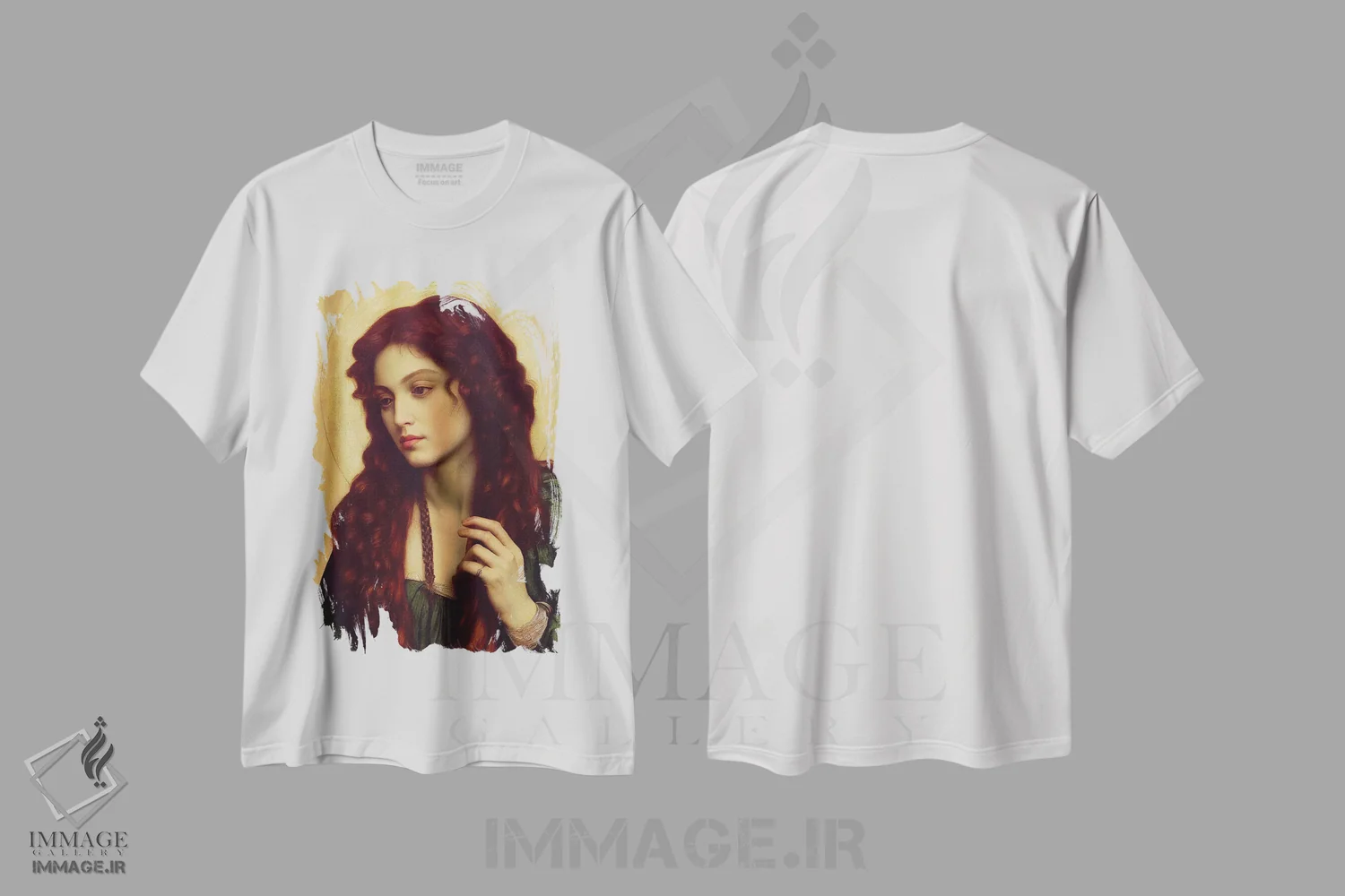 تیشرت سفید طرح دار – تیشرت هنری ,نقاشی مادلنا اثر مایک کیف immage.ir