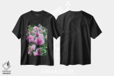 تیشرت مشکی طرح دار – تیشرت گلدار ,باغ گل های صدتومانی شکوفا اول اثر مایک کیف فروشگاه ایماژ