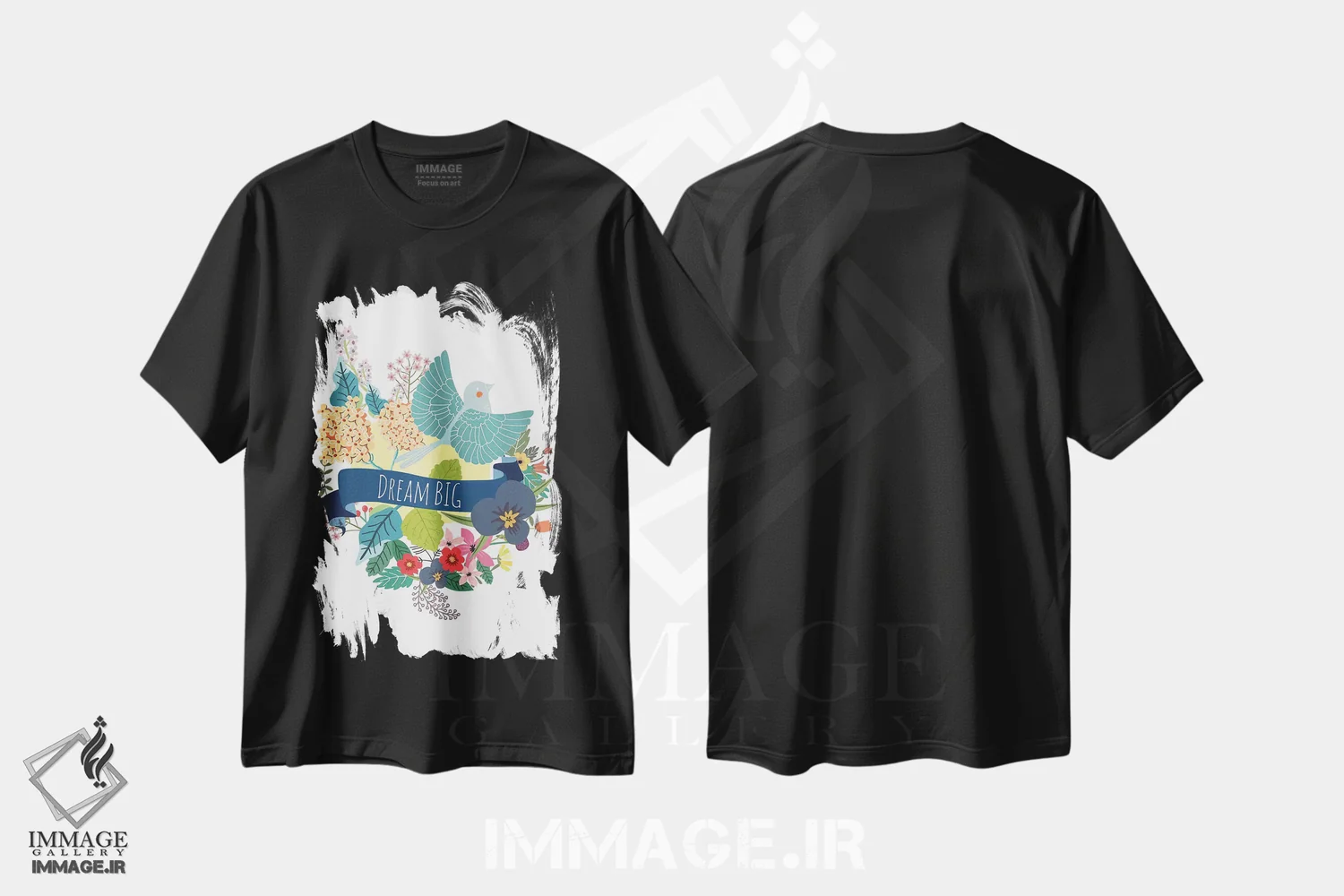تیشرت مشکی طرح دار – تیشرت انگیزشی ,رویای بزرگ اثر میا چارّو immage.ir
