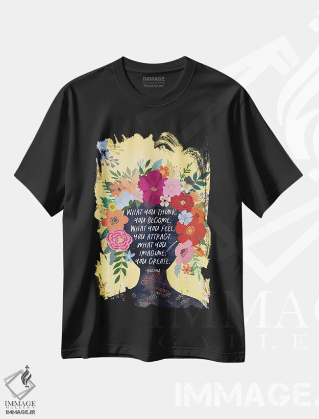 تیشرت مشکی طرح دار – تیشرت معنوی ,جذب سوم اثر میا چارّو فروشگاه ایماژ