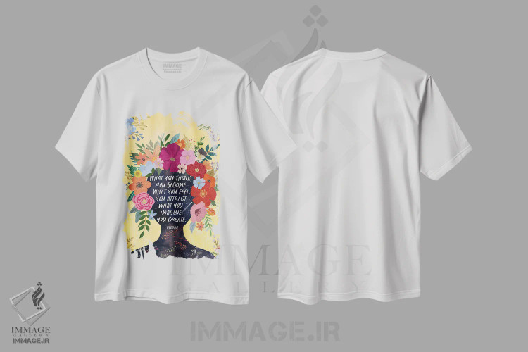تیشرت سفید طرح دار – تیشرت معنوی ,جذب سوم اثر میا چارّو immage.ir