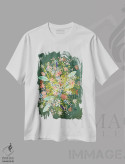 تیشرت سفید طرح دار – تیشرت طبیعت ,گل ها اثر میا چارّو immage.ir