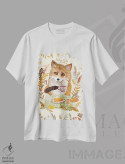 تیشرت سفید طرح دار – تیشرت حیوانات ,چای روباه اثر میا چارّو فروشگاه ایماژ