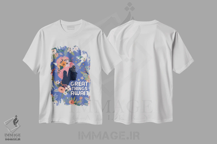 تیشرت سفید طرح دار – تیشرت انگیزشی ,چیزهای بزرگ اثر میا چارّو immage.ir