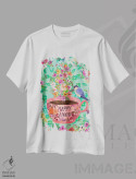 تیشرت سفید طرح دار – تیشرت فانتزی ,حال و هوای شاد اثر میا چارّو فروشگاه ایماژ