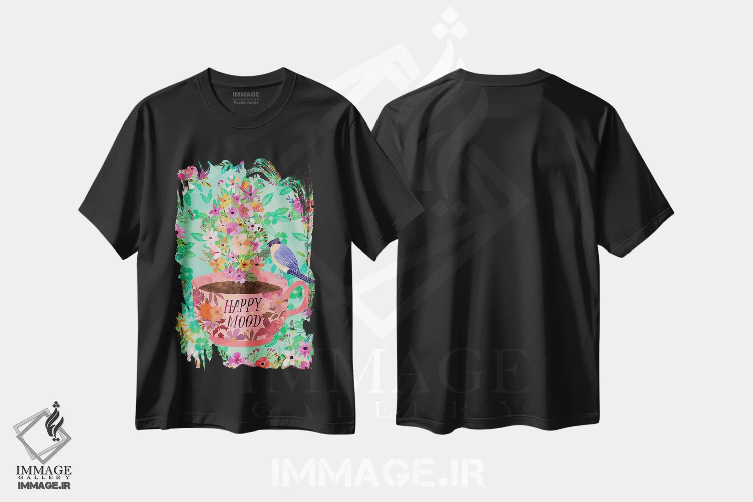 تیشرت مشکی طرح دار – تیشرت فانتزی ,حال و هوای شاد اثر میا چارّو immage.ir