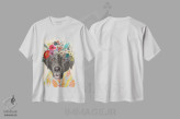 تیشرت سفید طرح دار – تیشرت حیوانات ,لابرادور اثر میا چارّو immage.ir