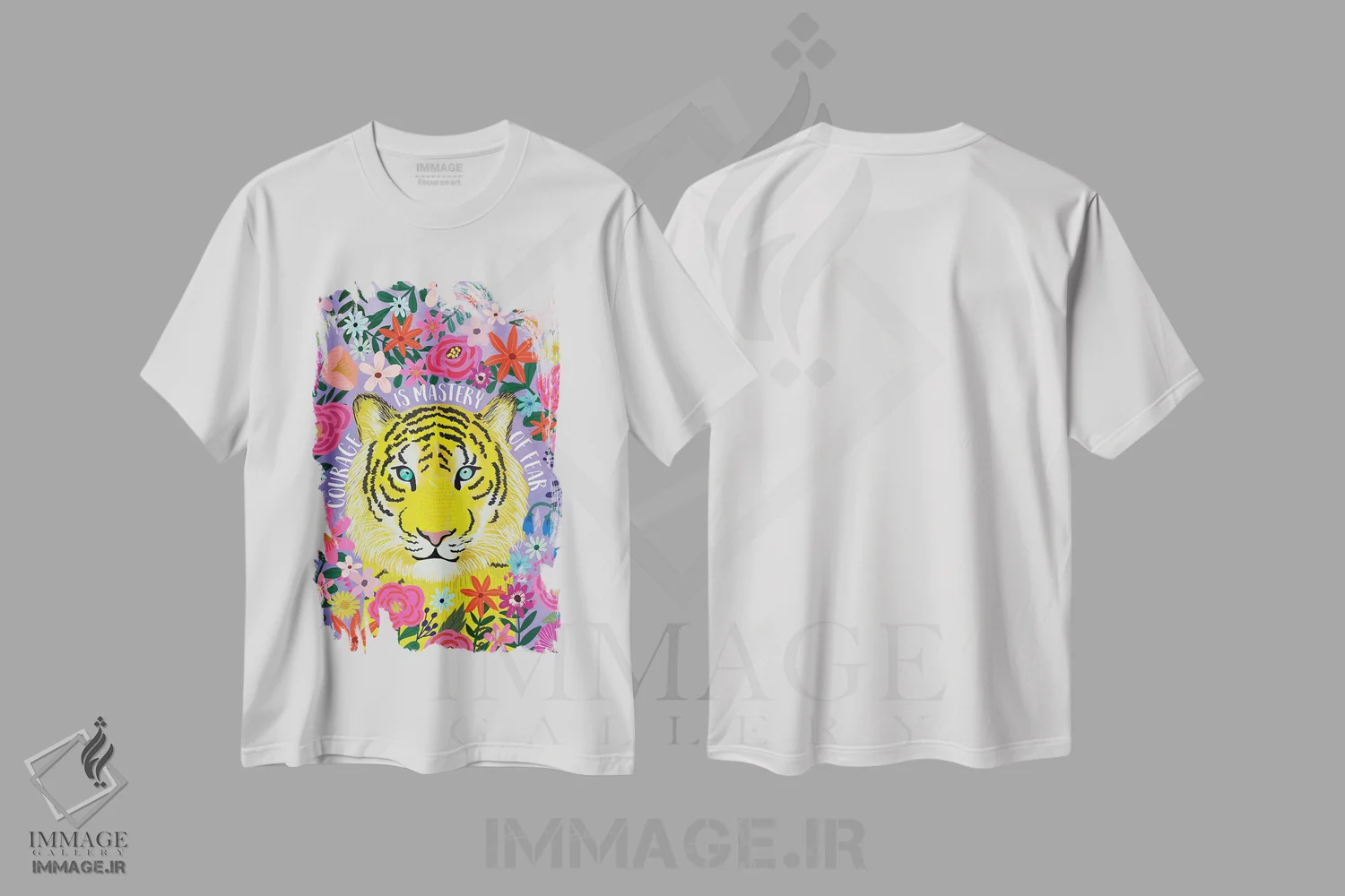 تیشرت سفید طرح دار – تیشرت حیوانات ,ببر اثر میا چارّو فروشگاه ایماژ