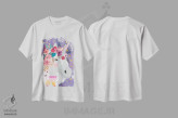 تیشرت سفید طرح دار – تیشرت فانتزی ,تک شاخ اثر میا چارّو immage.ir