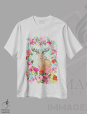 تیشرت سفید طرح دار – تیشرت طبیعت ,وحشی و آزاد اثر میا چارّو immage.ir